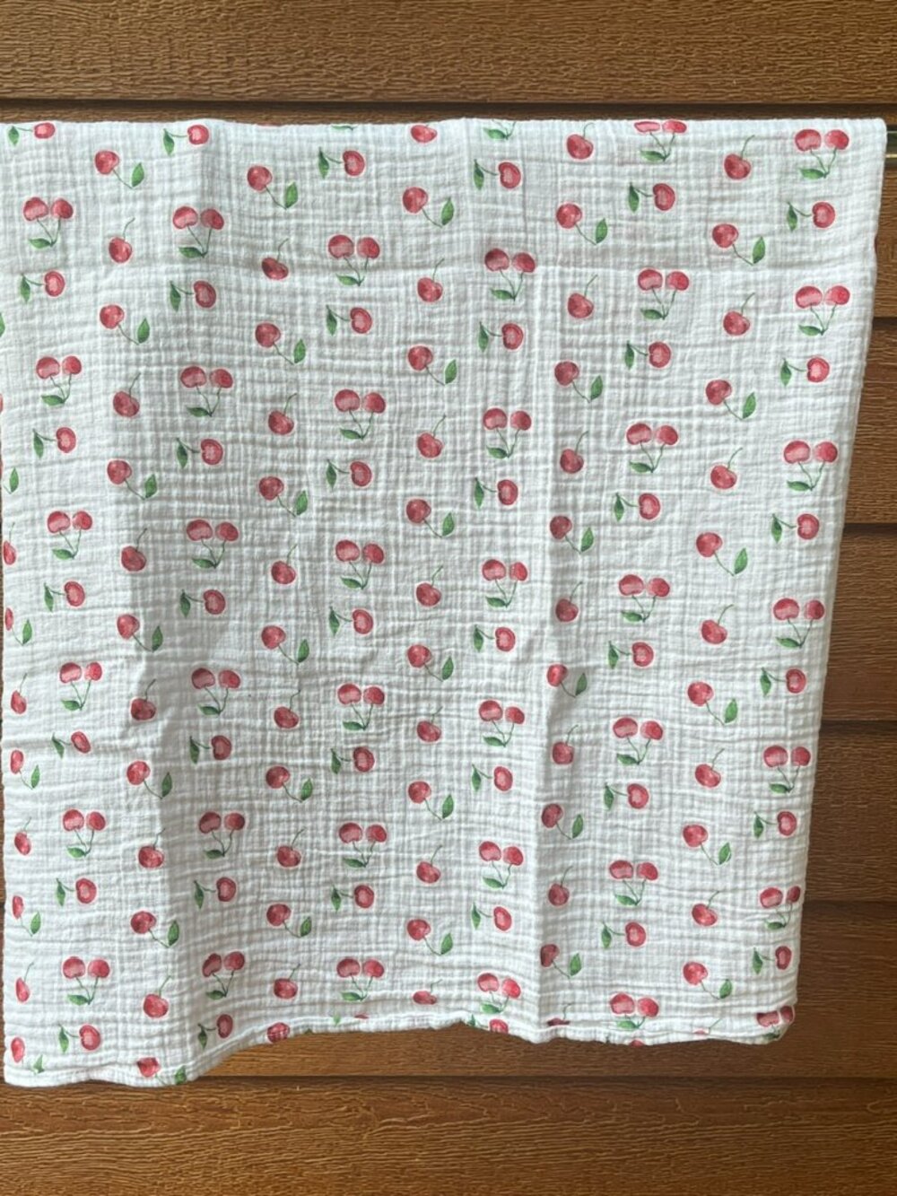 Bebe au Lait Muslin Cotton Cherry Newborn Baby Swaddle Blanket